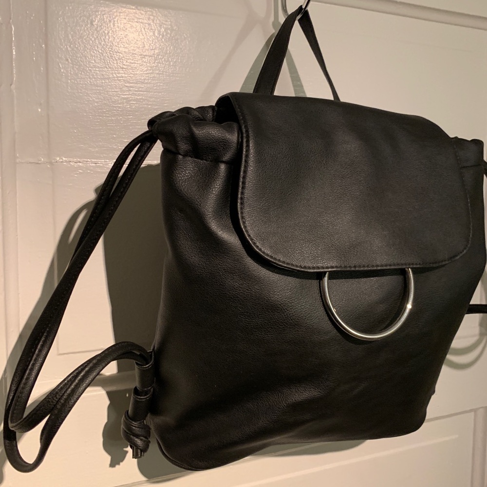 Vegan Leather Backpack Purse